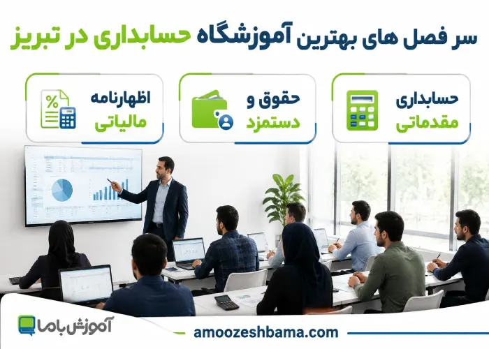 سر فصل های بهترین آموزشگاه حسابداری در تبریز