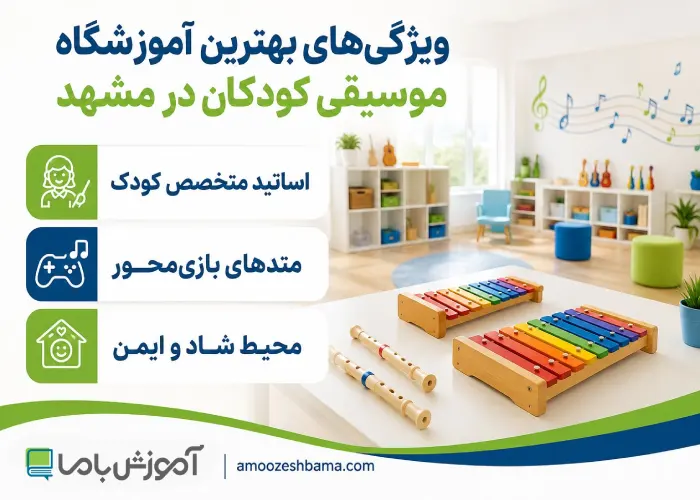 ویژگی های بهترین آموزشگاه موسیقی کودکان در مشهد