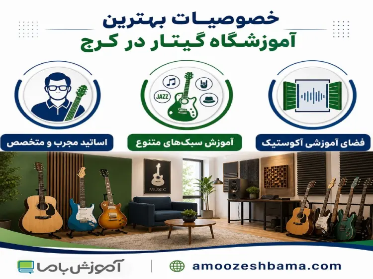 خصوصیات بهترین آموزشگاه گیتار در کرج