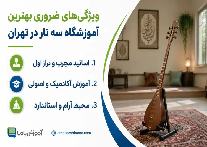 ویژگی های ضروری بهترین آموزشگاه سه تار در تهران