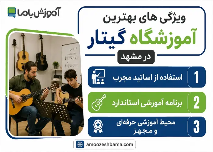 ویژگی های بهترین آموزشگاه گیتار در مشهد