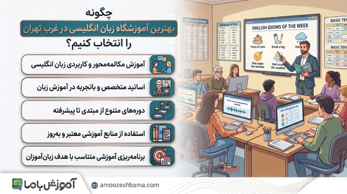 چگونه بهترین آموزشگاه زبان انگلیسی در غرب تهران را انتخاب کنیم؟