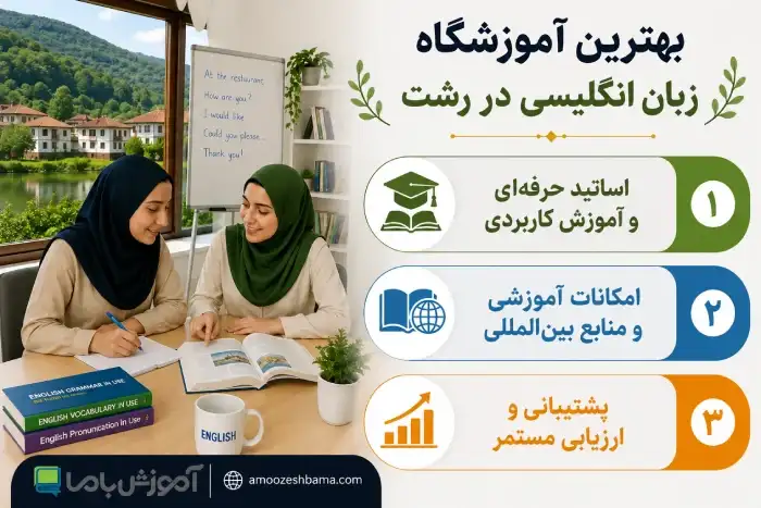 بهترین اموزشگاه زبان انگلیسی در رشت
