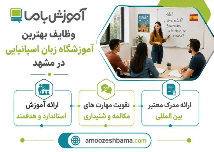 وظایف بهترین آموزشگاه زبان اسپانیایی در تبریز