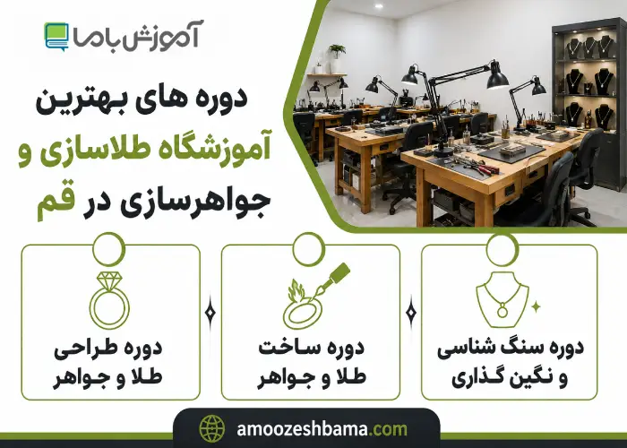 دوره های بهترین آموزشگاه طلاسازی و جواهرسازی در قم 