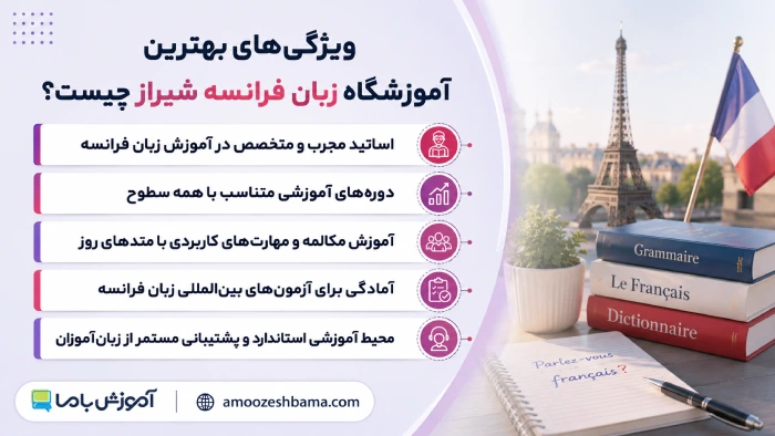 ویژگی‌های بهترین آموزشگاه زبان فرانسه شیراز چیست؟