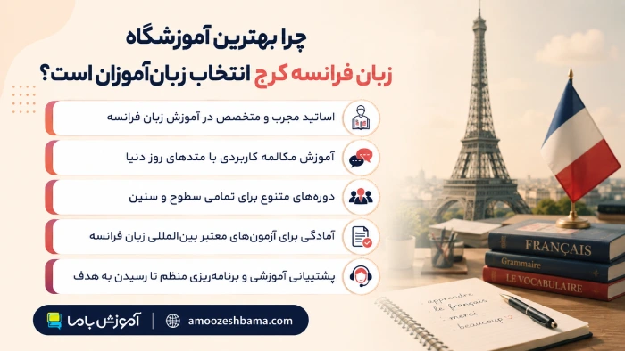 چرا بهترین آموزشگاه زبان فرانسه کرج انتخاب زبان‌آموزان است؟