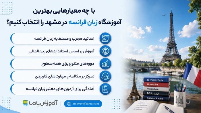 با چه معیارهایی بهترین آموزشگاه زبان فرانسه در مشهد را انتخاب کنیم؟
