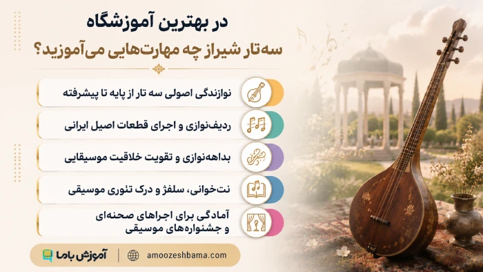 در بهترین آموزشگاه سه‌تار شیراز چه مهارت‌هایی می‌آموزید؟