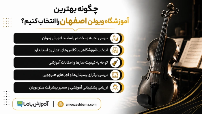 چگونه بهترین آموزشگاه ویولن اصفهان را انتخاب کنیم؟