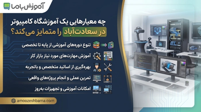 چه معیار هایی یک آموزشگاه کامپیوتر در سعادت آباد را متمایز میکند؟