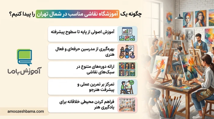 چگونه یک آموزشگاه نقاشی مناسب در شمال تهران را پیدا کنیم؟