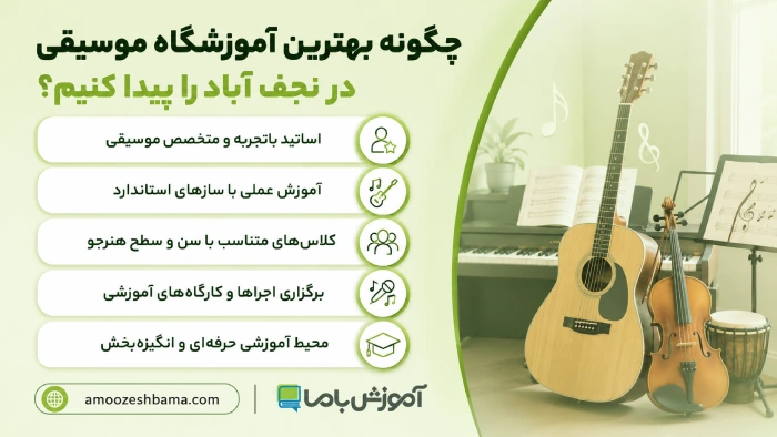 چگونه بهترین آموزشگاه موسیقی در نجف آباد را پیدا کنیم؟
