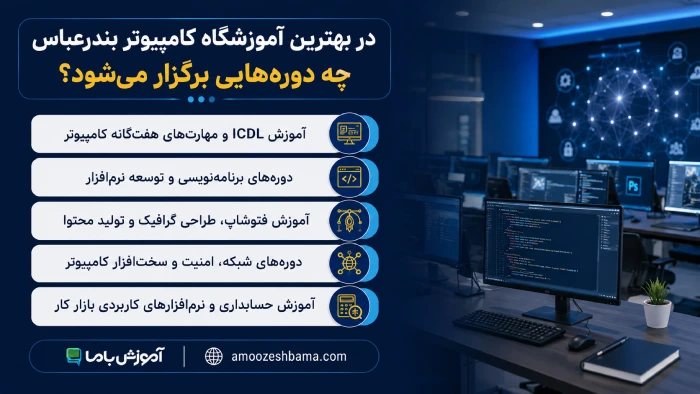 در بهترین آموزشگاه کامپیوتر بندرعباس چه دوره هایی برگزار میشود؟