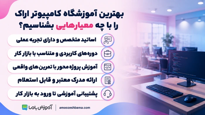 بهترین آموزشگاه کامپیوتر اراک را با چه معیارهایی بشناسیم؟