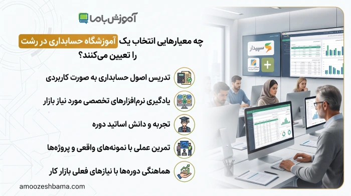 چه معیار هایی انتخاب یک آموزشگاه حسابداری در رشت را تعیین میکنند؟