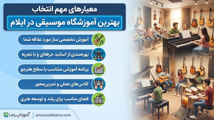 معیار های مهم انتخاب بهترین آموزشگاه موسیقی در ایلام