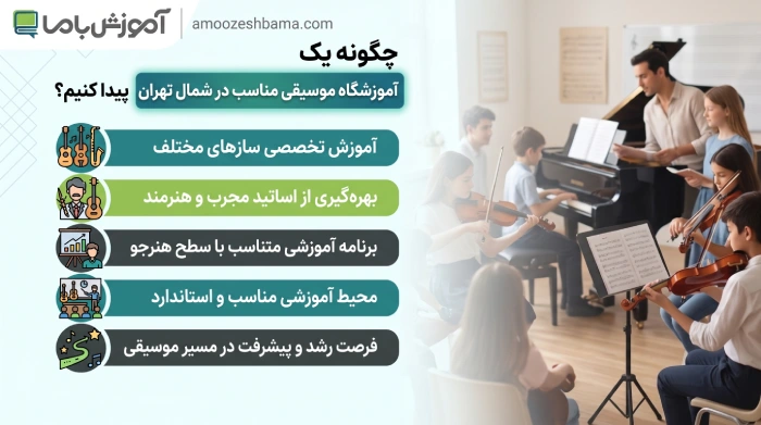 چگونه یک آموزشگاه موسیقی مناسب در شمال تهران پیدا کنیم؟