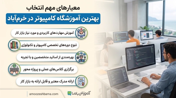 معیار های مهم انتخاب بهترین آموزشگاه کامپیوتر در خرم آباد