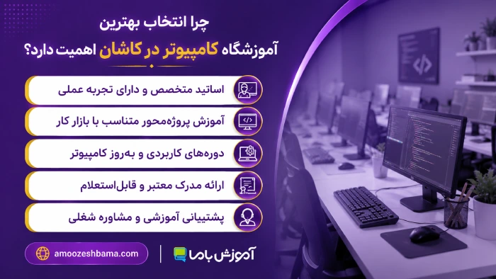 چرا انتخاب بهترین آموزشگاه کامپیوتر در کاشان اهمیت دارد؟