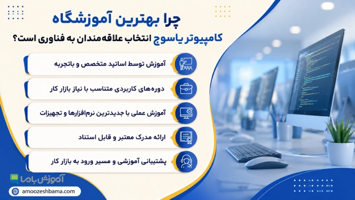 چرا بهترین آموزشگاه کامپیوتر یاسوج انتخاب علاقه‌مندان به فناوری است؟