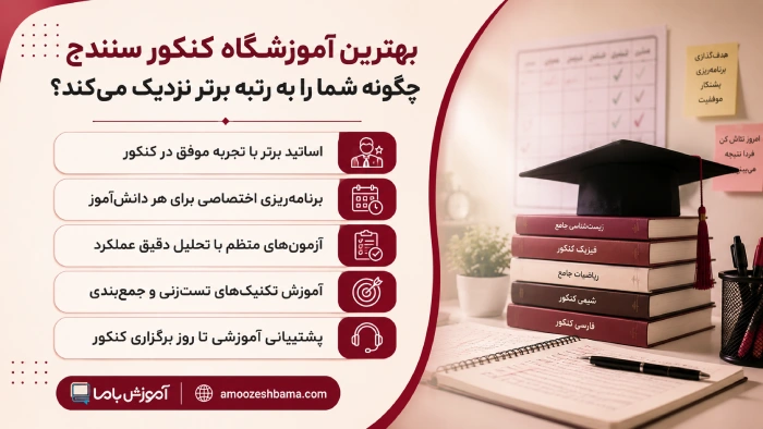 بهترین آموزشگاه کنکور سنندج چگونه شما را به رتبه برتر نزدیک می‌کند؟